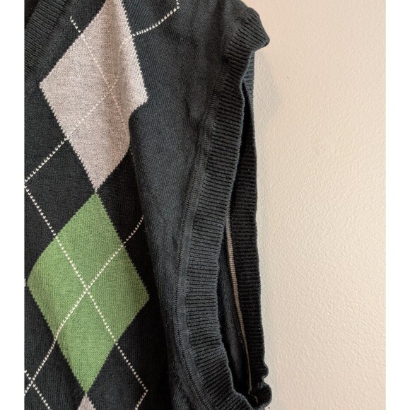 Banana Republic Size XL Silk Sweater Vest Mens Argyle Cashmere Sleeveless S Knit - Picture 3 of 5